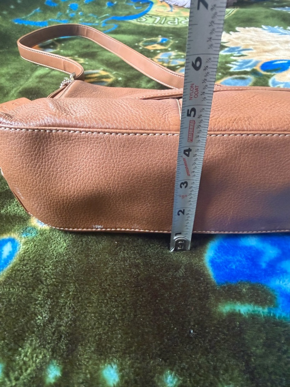 Charter Club Pebbled Leather Flap Crossbody in Tan - Picture 11 of 15